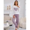 Four Season Style Love European and American Soft and Skin Friendly Comfortable Home Clothes, Long and Short Two-piece Set Pajamas
