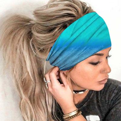 (Proyector)Diadema estampada para mujer, pelo deportivo con borde ancho, diadema de Yoga, banda para el pelo suave, tocado, banda para el pelo