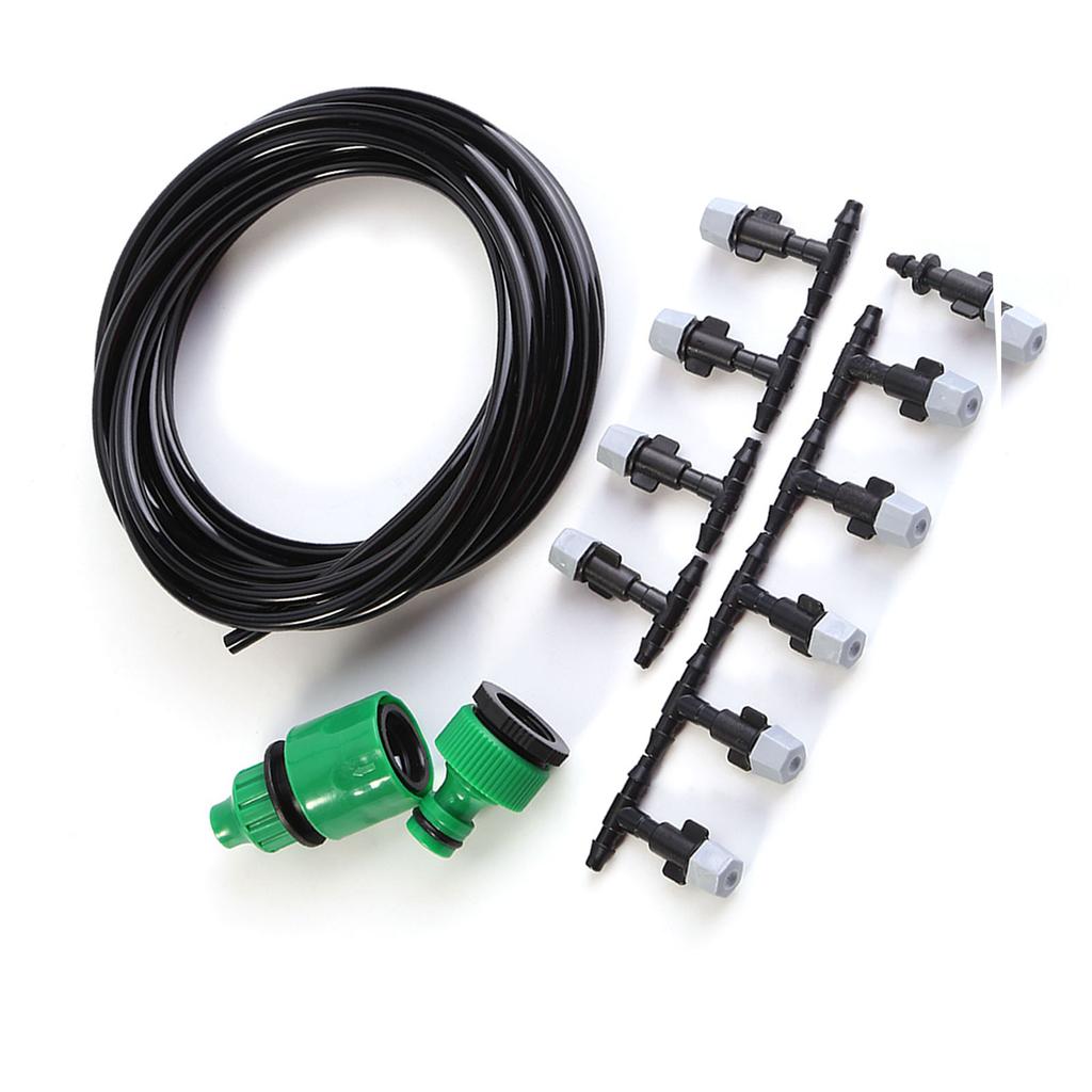 Water Misting Cooling System Hose Sprinkler Nozzle Garden Patio Micro Irrigation Set 5M