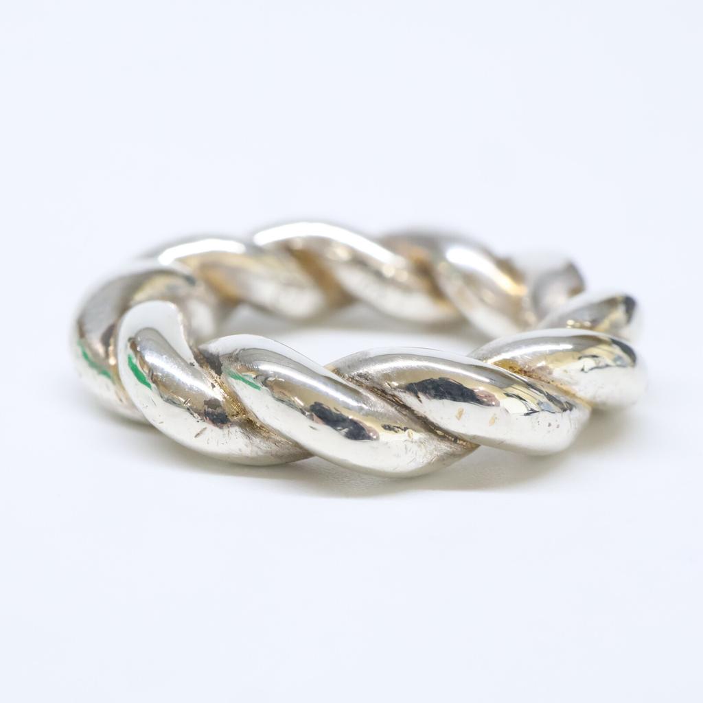 BOTTEGA VENETA Ag925 Twist Ring ring 13 SilverUsed