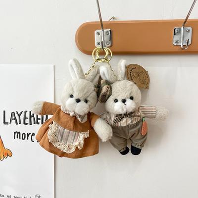Kaninchen Puppe Anhänger Plüschpuppe Stehohren Kaninchen Niedlich Tragen Puppe Mädchen Tasche Anhänger
