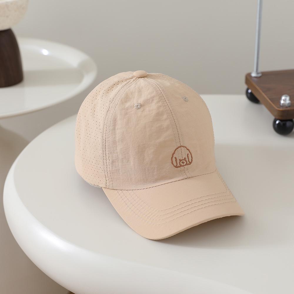 Kids' Quick-Dry Sun Hat with Embroidered Pug - Baseball Cap Style for Boys & Girls