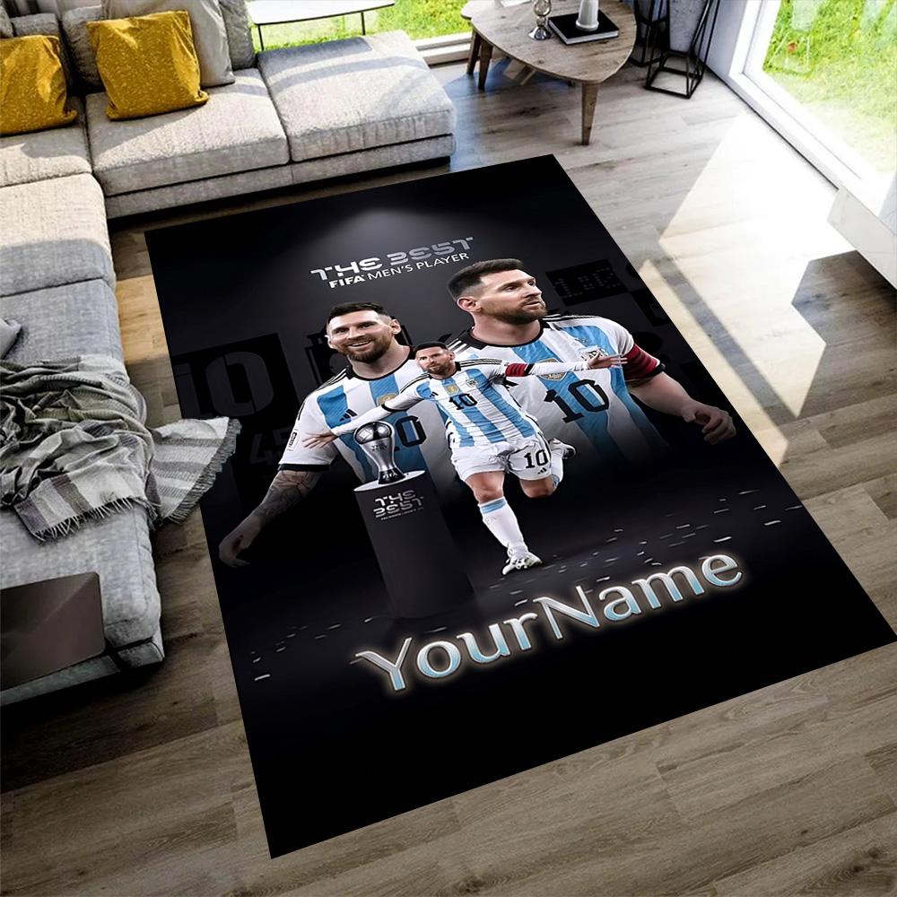 Messi Personalized Text Floor Mat Suitable for Living Rooms Entryway Game Room Dormitory Anti-slip Rug Decorate Offices