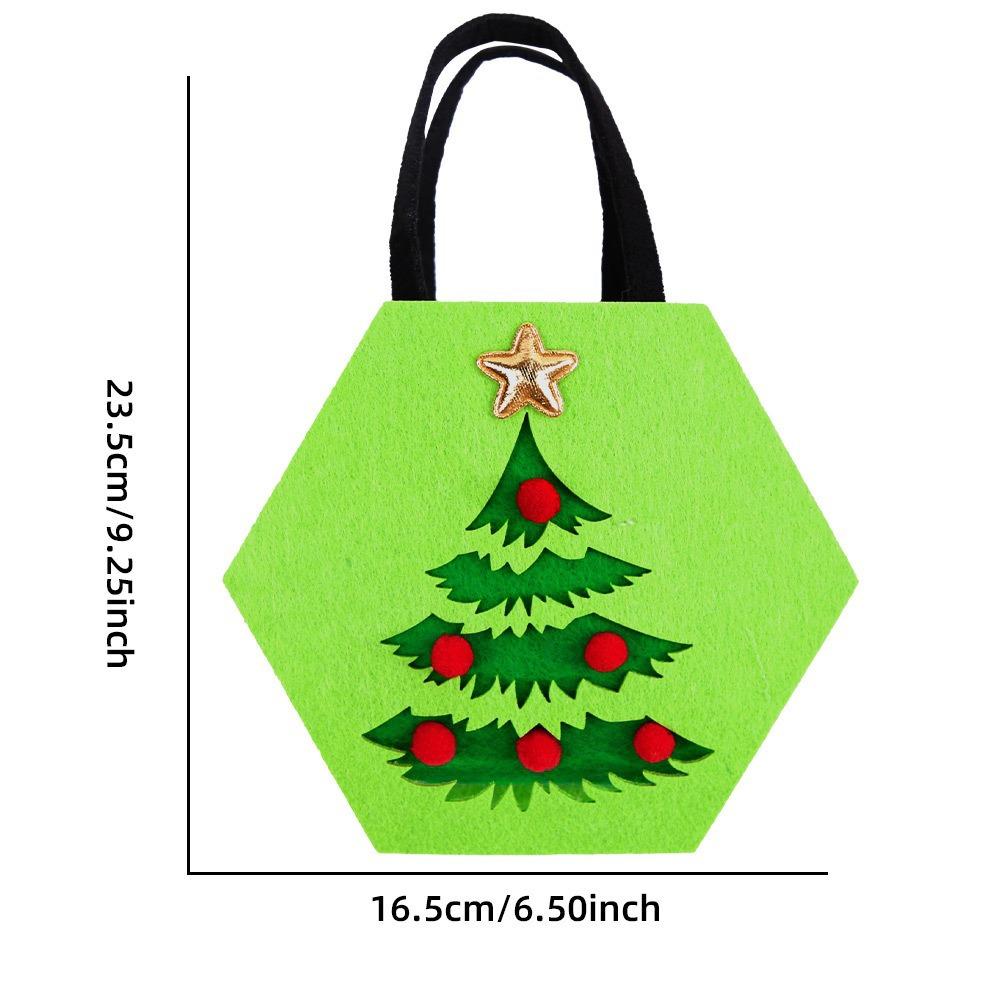 Decorative Hanging Ornaments Christmas Bag Handheld Portable Exquisite Craftsmanship Cartoon Deer Candy Bag Creative Design 5x5x5cm
