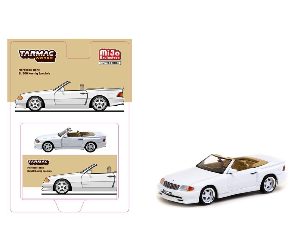 

Tarmac Works SL 500 Koenig Special White Limited 1/64 Mercedes-Benz (MiJo Edition) [Item] белый