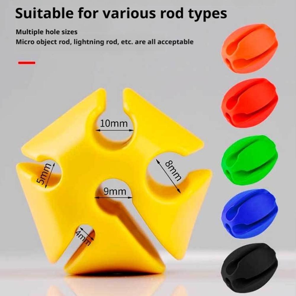 5pcs Rod Protection Cover Rod Ball Retaining Clip Rod Holder Protector Storage Device Fishing Equipment Fishing Tools