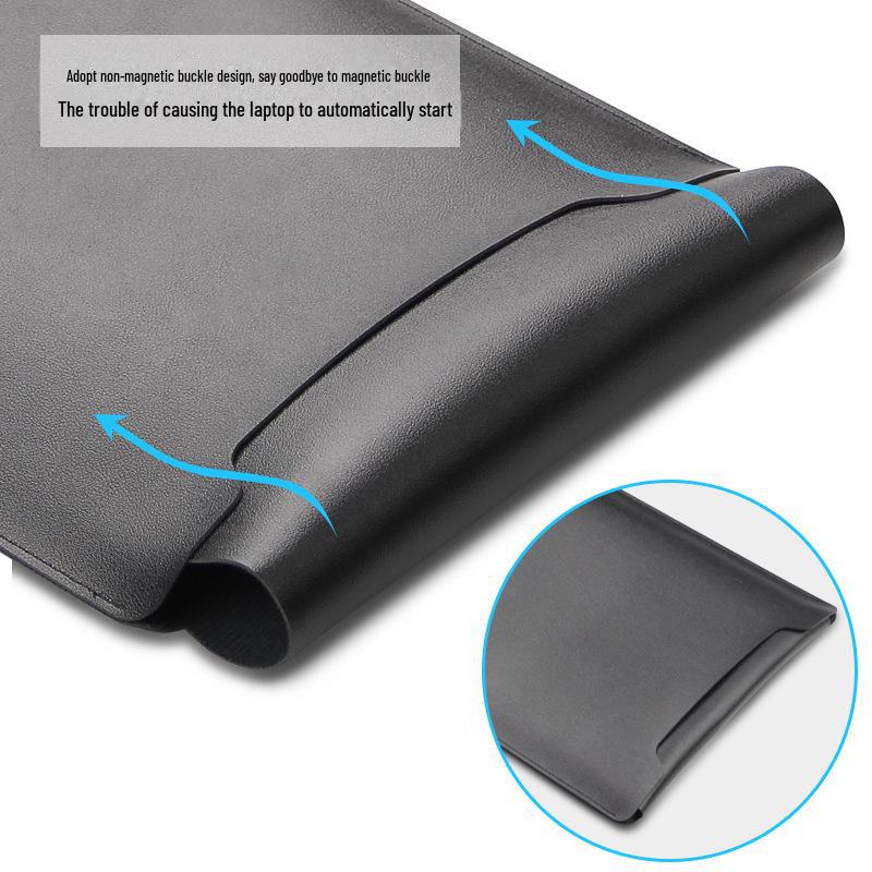 Ultra-Thin PU Leather Sleeve for Non-Magnetic MacBook Laptops
