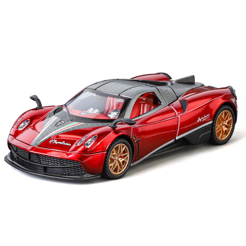 1/32 Scale Pagani Huayra BC Supercar Alloy Metal Diecast Model Car Library Static Sound & Light Ornaments Birthday Gift for Boyfriend