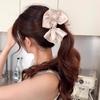 Large Satin Bow Hair Clip - High-End Korean Style for Women