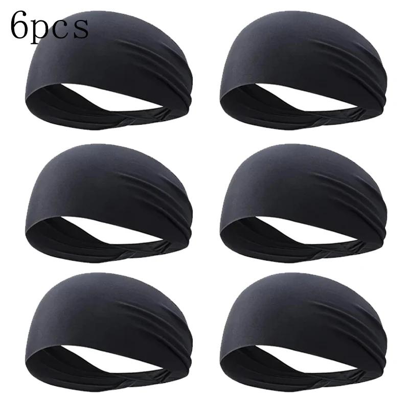1-8PC sweatband for men women elastic sport hairbands head band yoga headbands headwear headwrap sports workout hair accessories