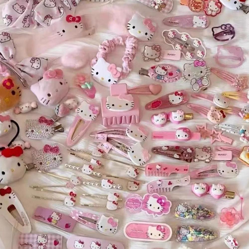 10-50pcs Y2K Hair Clips Set Cute Pink Hair Accessories Seamless Edge Clip Women Girl Sweet Beauty Hairpin Trendy Hair Clips