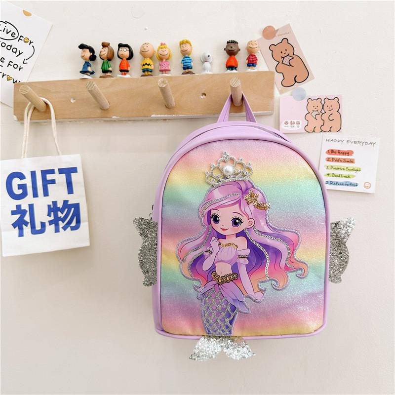 Adorable Mini Mermaid Backpack For Kids With Sparkling Sequins And Comfortable Design