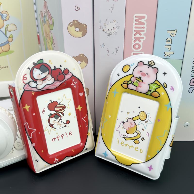 Summer Puppy Soda PVC Photocard Album 3 Inch Kpop Idol Card Binder Cute Animal Mini Photo Album 32 Pockets for Sweet Girls Gifts