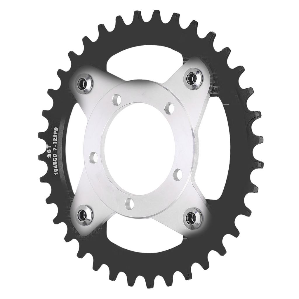 Motor Bike Gear Adapter Mid Drive Chainring Spider Chain Conversion Kit for Bafang BBS01 BBS02 36T 104BCD Motor Black