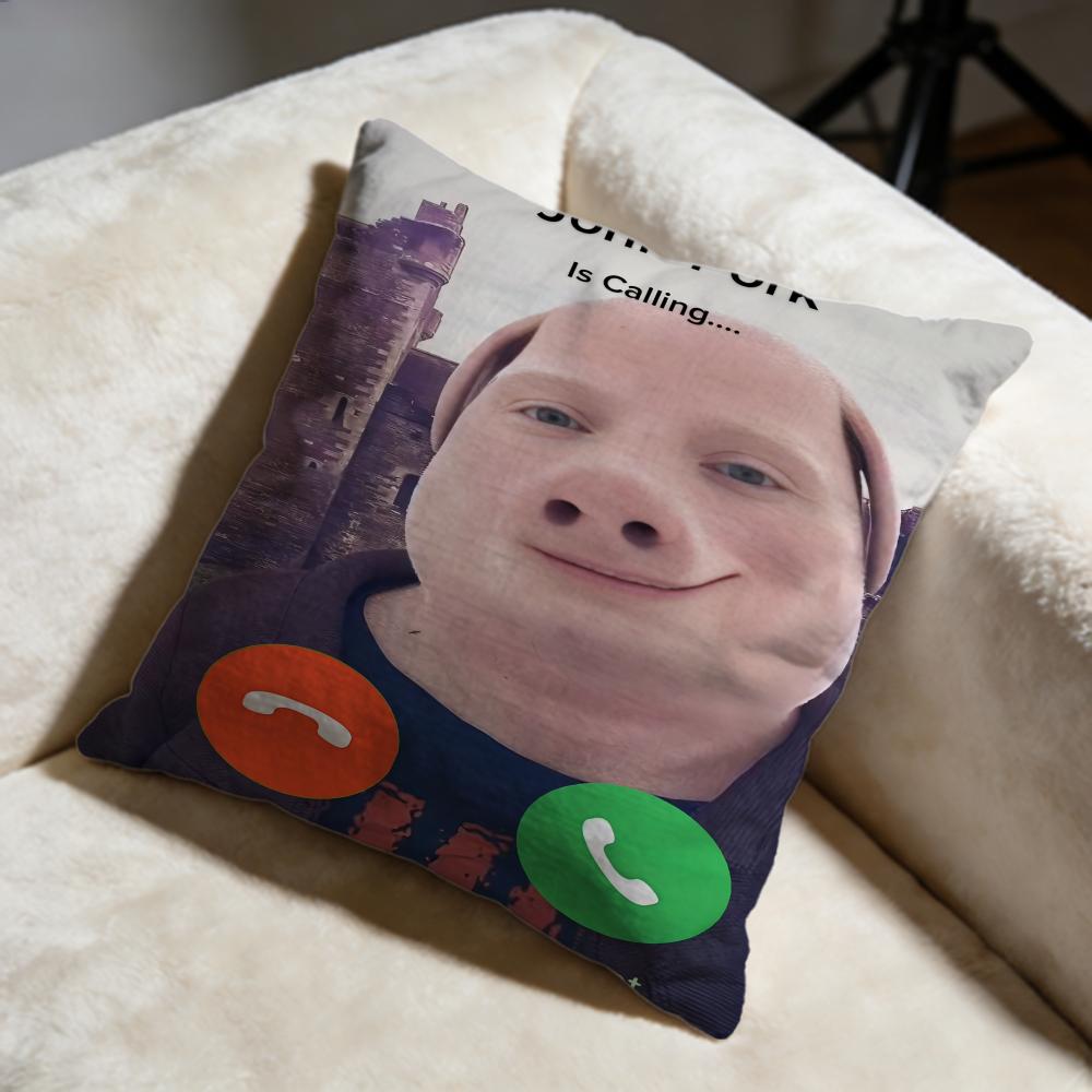 Hot JJohn Pork Is Callinging Cushion Cover Soft Decorative Pillow Case Suitable for Bedroom Sofa Car Travel Use