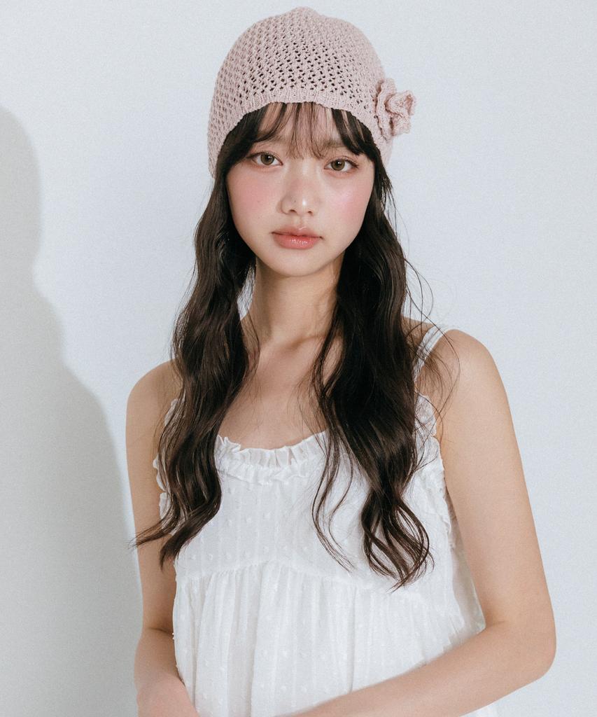 Mellotoli Rosé Crochet Knit Beanie (2 Colors)