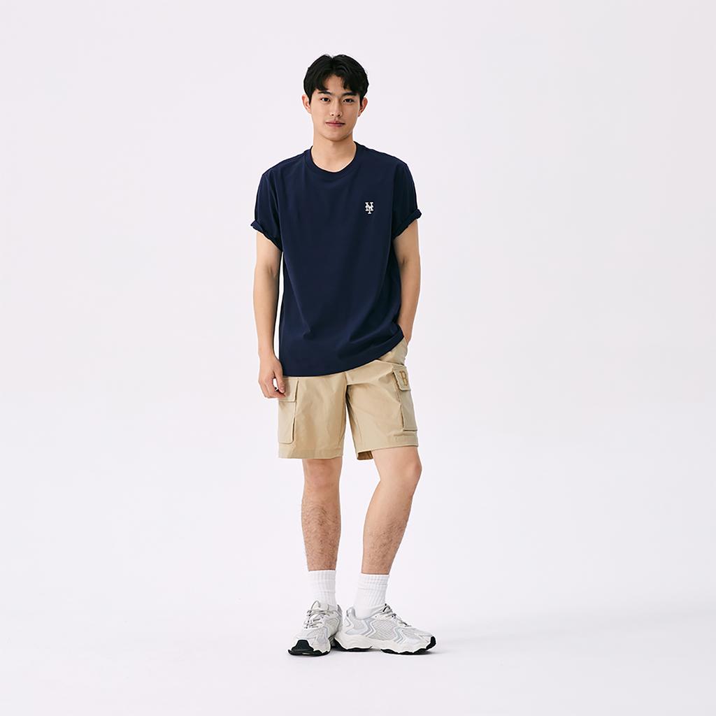 New MLB Basic Collection New York Mets SS25 T-Shirt Unisex Navy Blue 3ATSB0153-09NYS