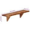 Wall Shelves 2 Pcs 60 X 20 X 18 Cm Solid Acacia Wood