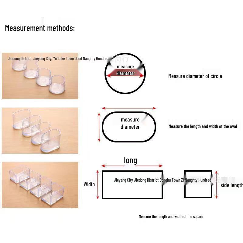 Anti-Slip Transparent Chair Leg Covers with Soft Rubber - Thickened, Wear-Resistant Pads for Wood Floor Protection