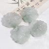 Natural Xinjiang Green Lotus Jade Pendant Necklace for Women - Good Luck Charm