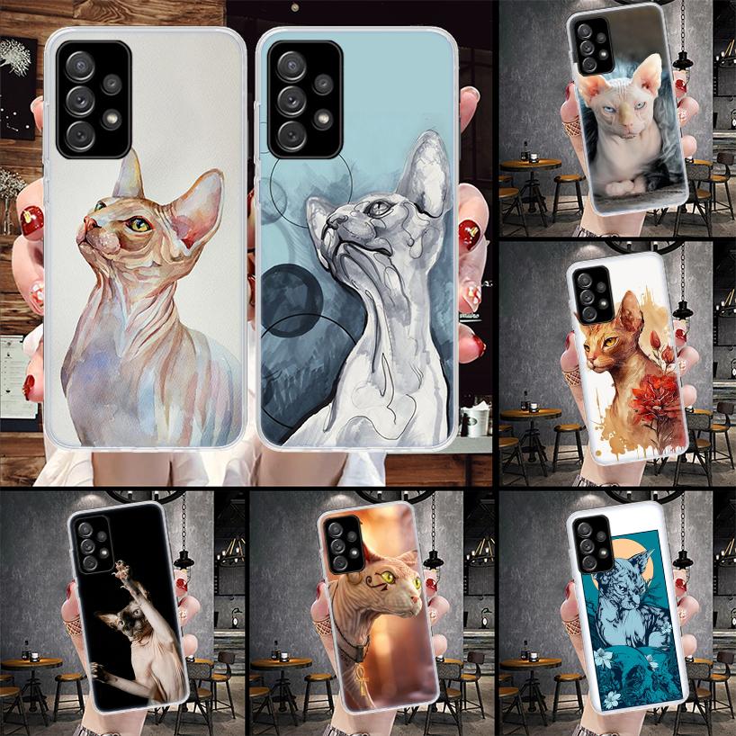 Lavaza Sphynx Sphinx Cat Phone Case For Samsung Galaxy A13 A14 A15 A16 A17 A53 A54 A55 A56 A57 A33 A34 A35 A36 A37 A23 A24 A25 A