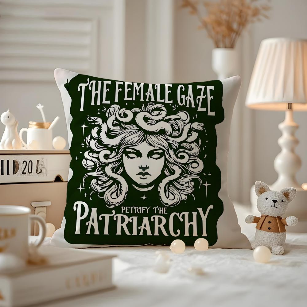 

Funny FriendsCartoon Illustrations Cushion Cover Anti-dustmite Pillowcase Invisible Zipper Silky Short Plush Sofa Cushion Cover 30cmx30cm