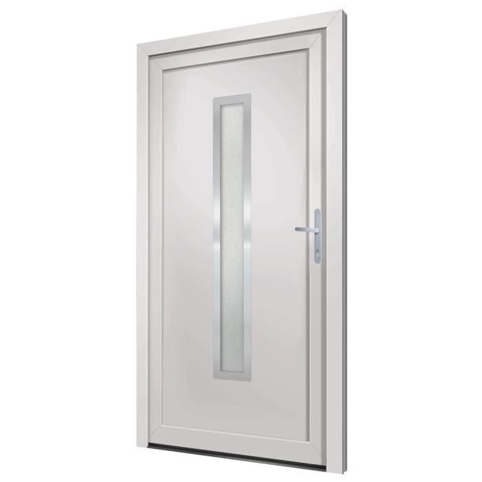 VidaXL Front Door White 108x200 Cm PVC 3187895