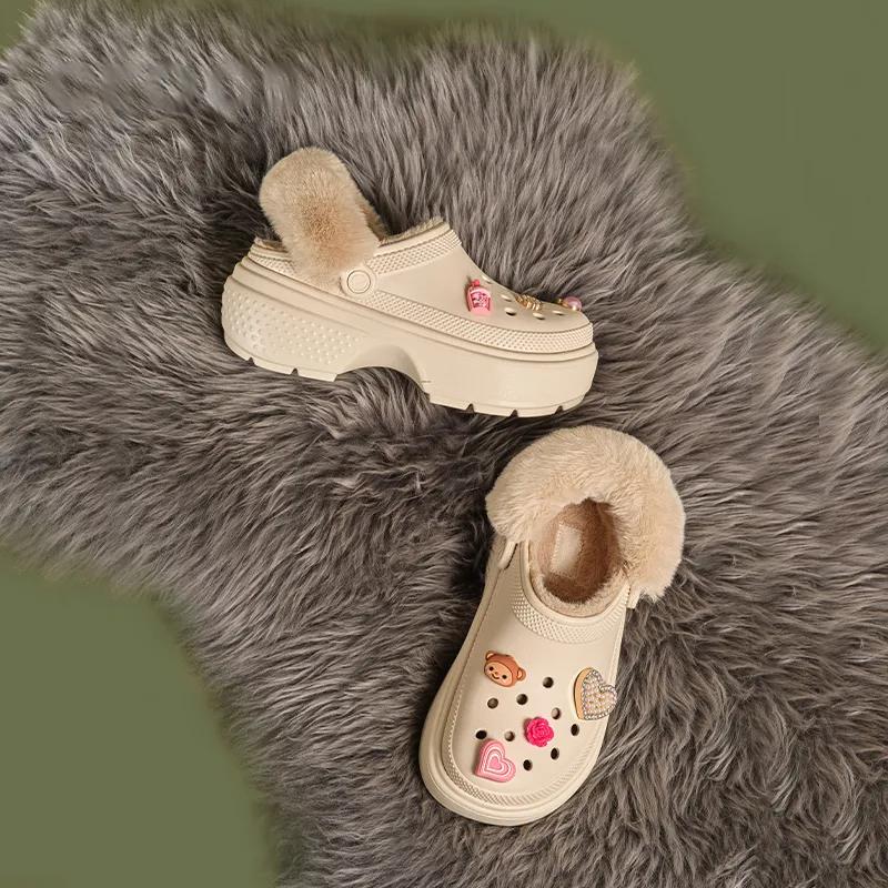 Crocs Snowhouse Warm Cotton Fashion Soft Warm Clogs Women clogs Quartz-Pink 208546-6UR
