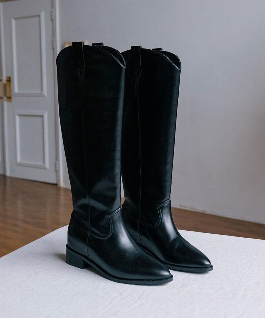 Eiffelclassic 101 Vegan Western Long Boots_ Black 5.5Cm