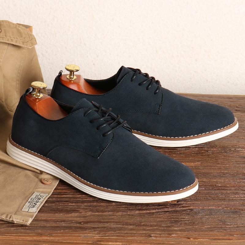 7217 Casual Shoes Lace-up Casual Shoes British Retro Leather Shoes Men's Low-top Board Shoes