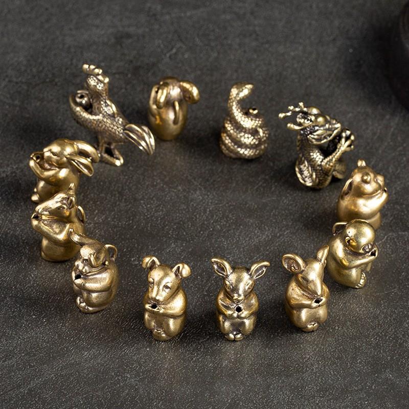 

Brass Chinese Ox Year Mascot Incense Sticker One Size