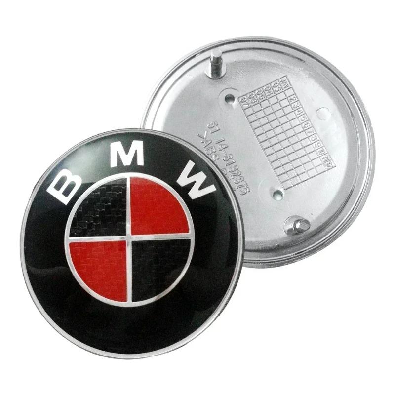 2 Stück 82mm 74mm Auto Frontklappen-Emblem Heckklappen-Abzeichen Für BMW E46 E90 E60 F10 F11 F20 F30 F34 F01 G20 G21 G31 G60 X1 X3 X5 X7
