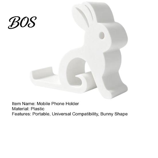 Creative Plastic Phone Dock Cute Rabbit Holder, 3D Printed Cell Stand, Bunny Shape Mobile Holder Universal Hands-Free Desktop Mount for Smartphones