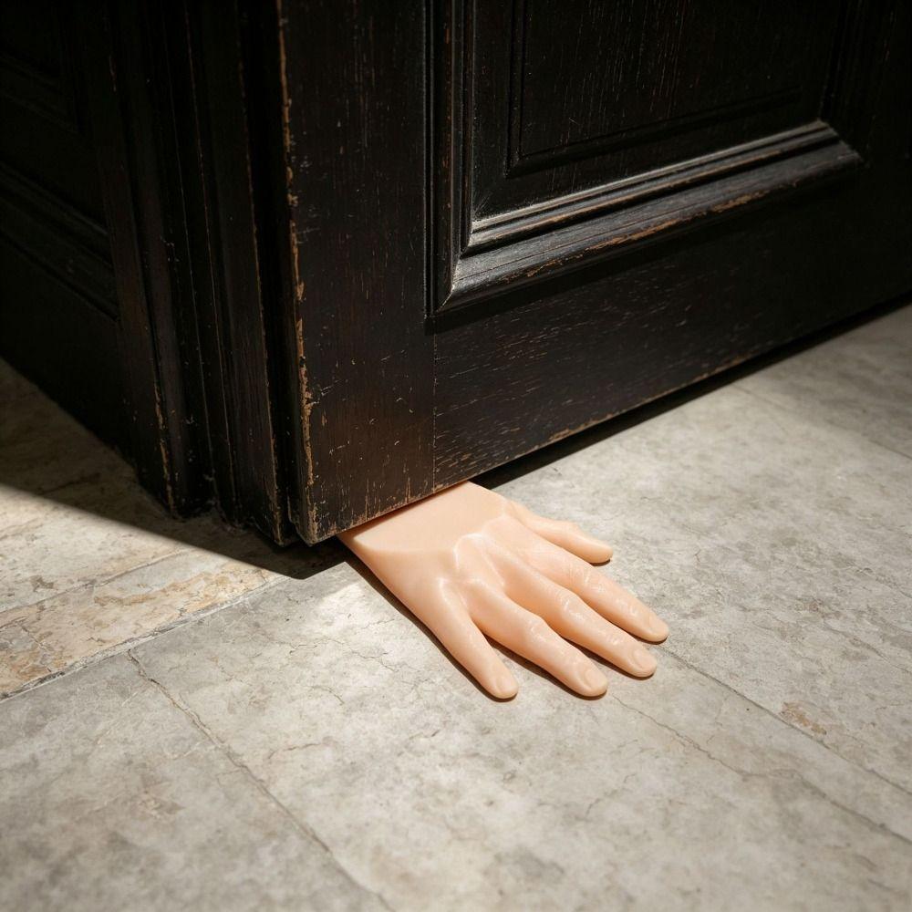 Terrifying Props Halloween Home Decor Bionic Hand Shape Door Wedge Ghost Hand Door Stopper Doorway