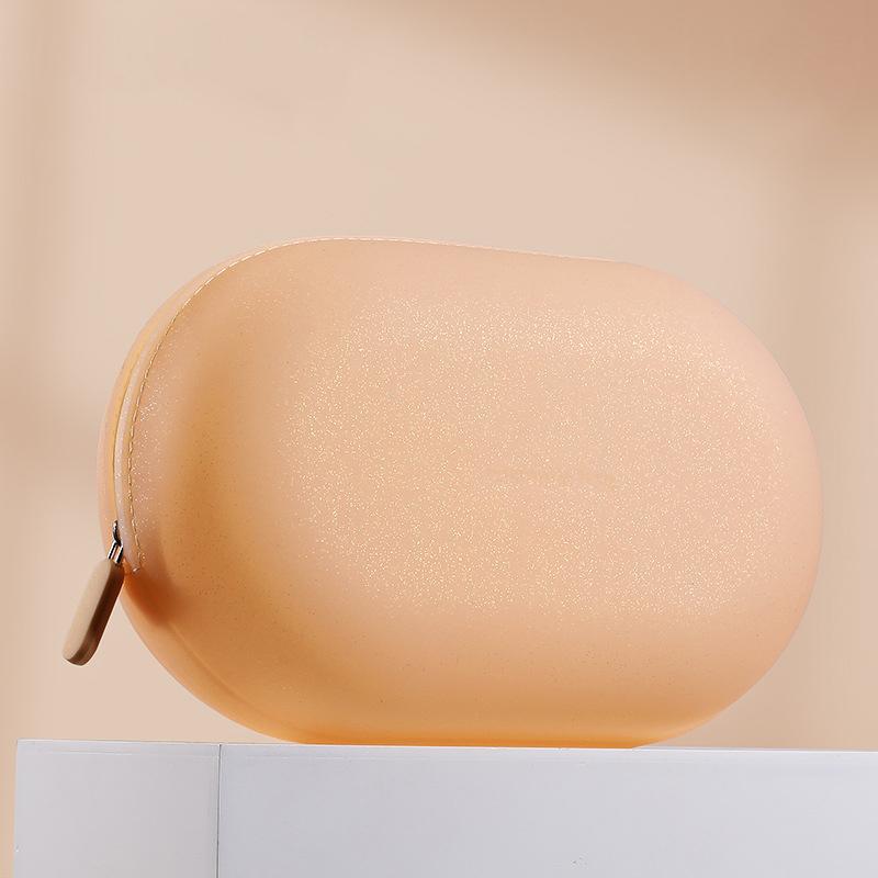 

Силиконовая косметичка большой вместимости, водонепроницаемая, экономящая место, дорожная сумка для хранения, пылезащитная, на молнии, кошелек для монет, для путешествий