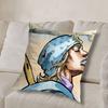 cute J-Johnny Joestar Jojo COOL Pillow Case Anti-dustmite Pillowcase Invisible zipper silky short plush Sofa cushion cover