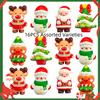 8pcs Christmas Squishy Anti Stress Reliever Toy Doll Santa Claus Reindeer Christmas Gift Slow Rebound Antistress Squeeze Gifts