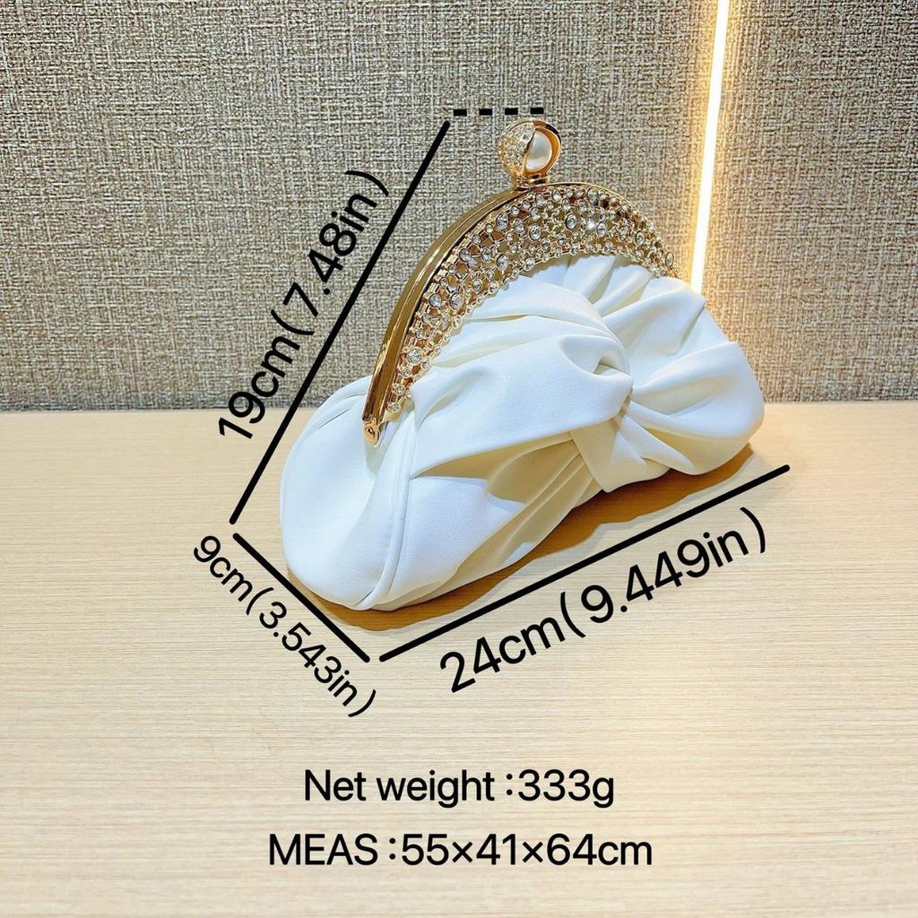 Bolso de Mano Mini Pequeño de Alta Gama con Incrustaciones de Diamantes para Socialité, Bolso de Mano, Bolso de Mano, Bandolera de un Solo Hombro, Bolso de Cena