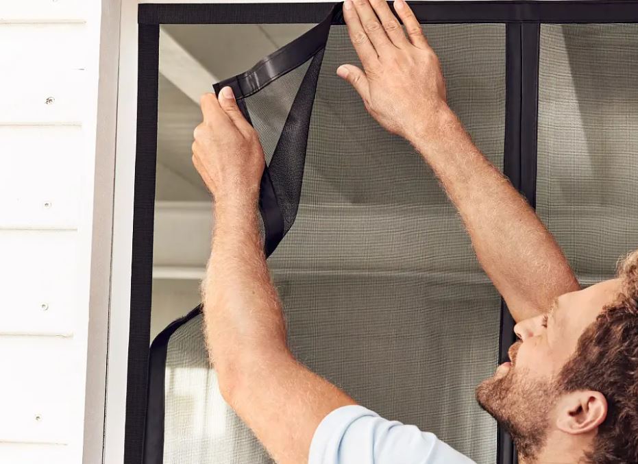 Tesa Mosquito Net for Window Window Mesh Hook and Loop Tape Black 1.3 X 1.5M X 5