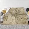 L-Lords Of The R-Rings Middle Earth Map Fuzzy Blankets Movie Funny Throw Blankets for Home Hotel Sofa  150*125cm Bedspread