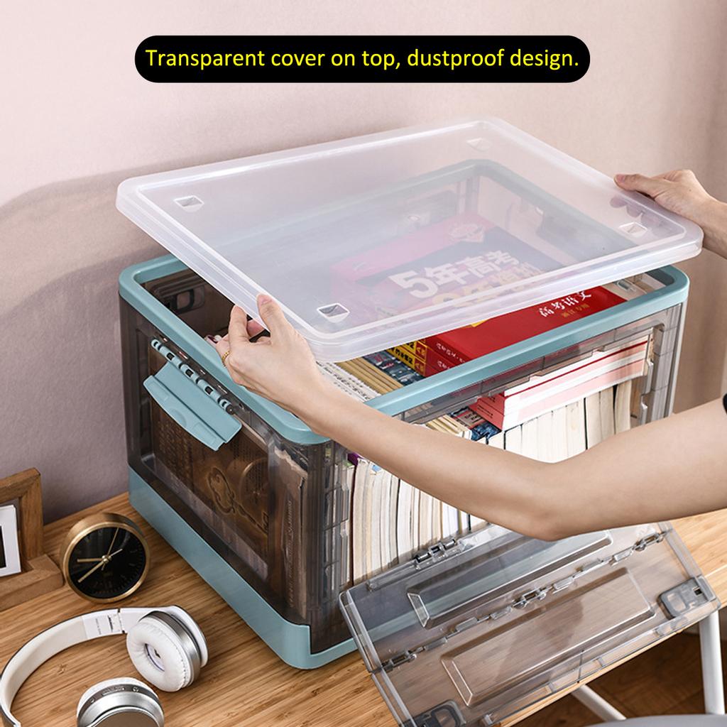 Multi-purpose Folding Storage Box Double Door Large-capacity Packing Toys Clothes Books Organizer With Cover