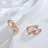 Shining Natural Zircon Dangle Earrings For Women  Rose Gold Color High Quality Daily Fine Jewelry  Trend