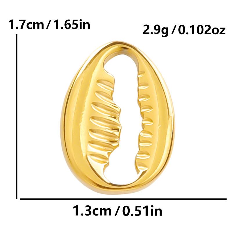 6pcs Real Gold Plated Ocean Animal Turtle Shell Conch Starfish Diy Charms For Jewelry Making Bulk Stainless Steel Charm Pendant