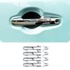 TADOKAPATU Suzuki Spacia Custom MK54S MK94S Door Handle Cover Knob Panel Garnish ABS Piano Black Silver Carbon Fiber Look 8 PCS Set