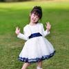 2026 Lente/Herfst Meisjes Lange Mouwen Mesh Rok Prinses Tweedelig Set