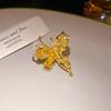 Gilded Zircon Butterfly Open Ring - Elegant, Versatile & Luxurious Jewelry