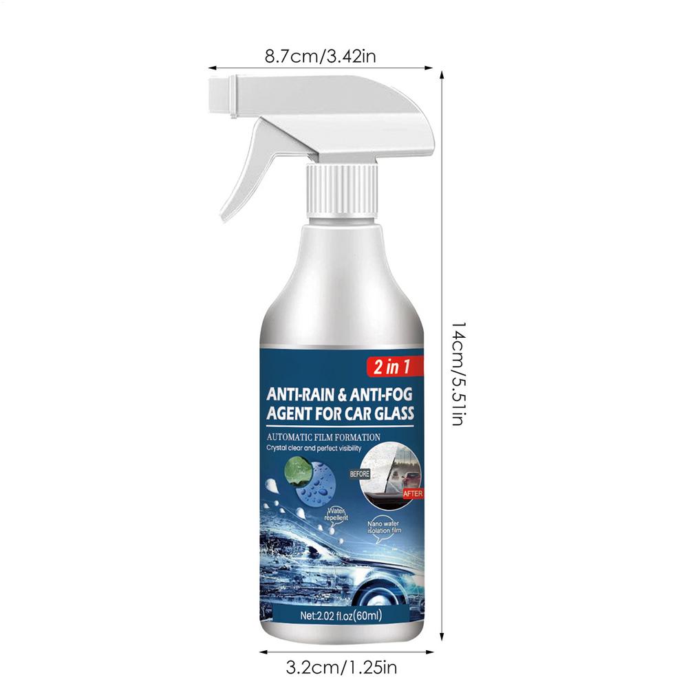 

60ml Visibility Defogging Cleaner Windshields Car Defogger Anti Fog Spray Window Cleaning Glass Antifog 2Oz Film Coating Agent