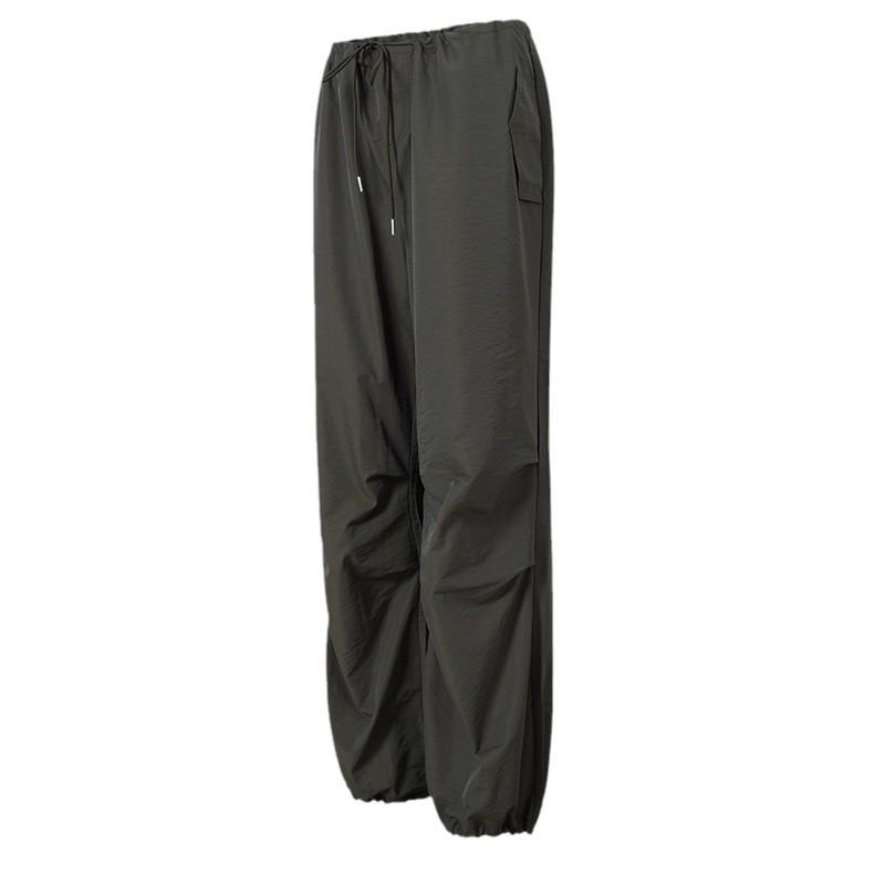 Women's Retro Cargo Slimming Windbreaker Pants for Autumn/Winter Running