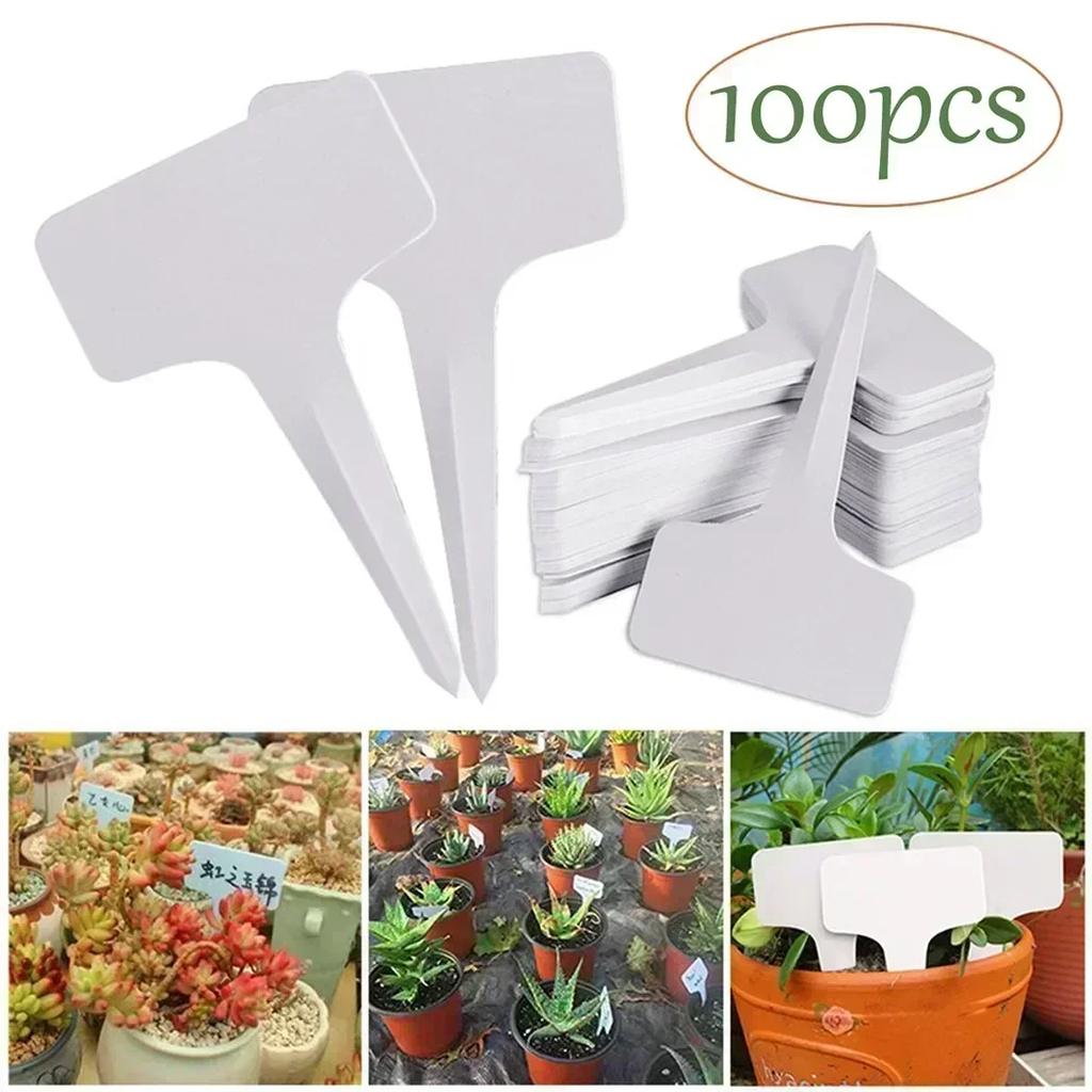 Replacement Garden Labels Label Tag Markers Flower Matte Finish Nursery Parts Pratical Reuseable 100PCS 6x10cm