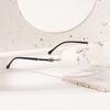 Rimless Cutting Reading Glasses Polygon Blocking Blue Light Computer Men Business Presbyopia Eyeglasses Goggle+1.0...+4.0 Unisex